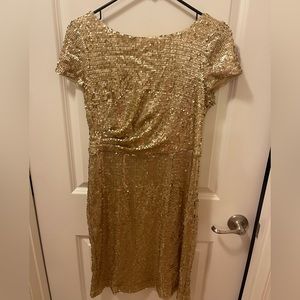Gold sequins dress